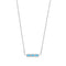 Turquoise Silver Bar Necklace